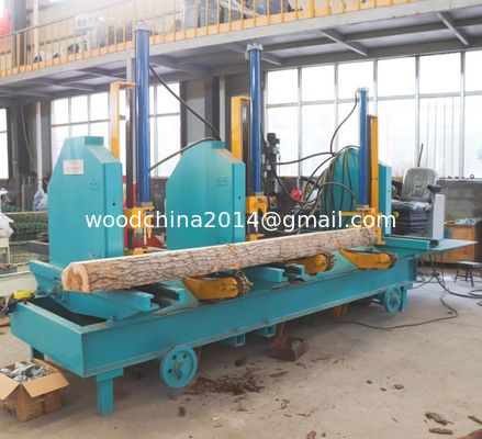 Vertical band sawmill with CNC carriage automatic wood cutting machine
