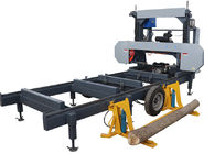 Gasoline Hydraulic Wood Portable Sawmill Machine With Mobile Trailer