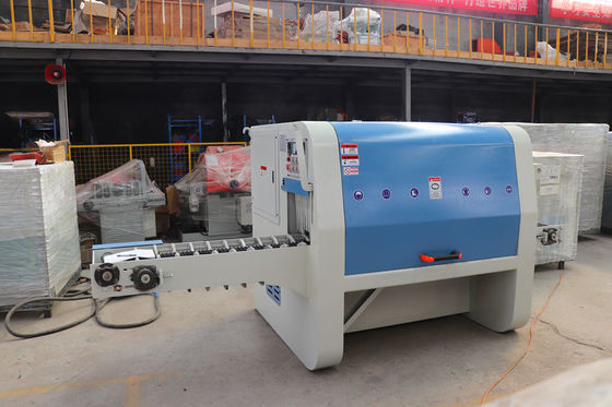Double Spindle Multiple Blades Rip Saw, Multi RipSaw Production Line for Round log Cutting