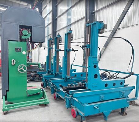 CNC Hydraulic Vertical Sawmill Machine MJ3212B Automatic Bandsaw with Log Carriage 1250mm Wheel 45KW Motor