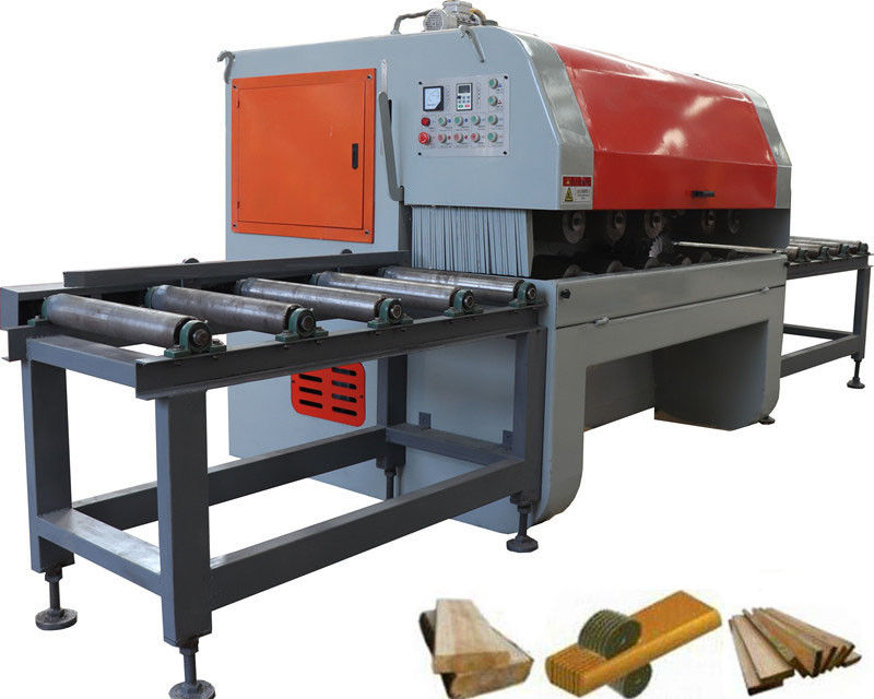 Double Spindle Multi Blade Rip Saw Machine For Log Planks Cutting