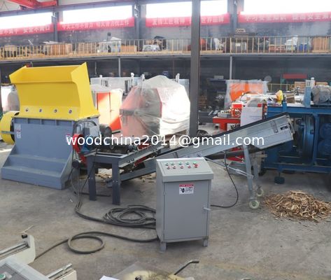 37KW Wood Pallet Crusher Machine Nail Wooden Pallet Crusher Machine With Magnetic