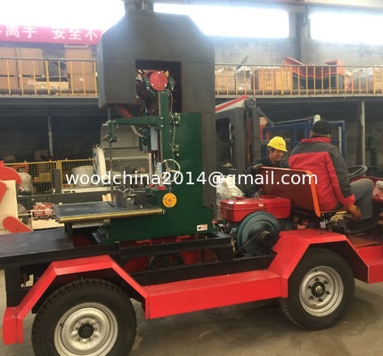 Mobile Vertical Wood Cutting Band Saw Machine,Diesel Vertical Bandsaw Mill