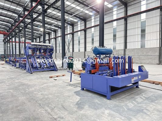 آلة صناعة لوحات الخشب الأوروبية 4 Stringer w/Stacker Palet Nailer Assembly System