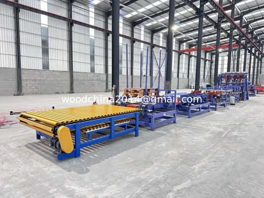 آلة صناعة لوحات الخشب الأوروبية 4 Stringer w/Stacker Palet Nailer Assembly System