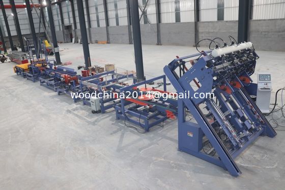 آلة صناعة لوحات الخشب الأوروبية 4 Stringer w/Stacker Palet Nailer Assembly System