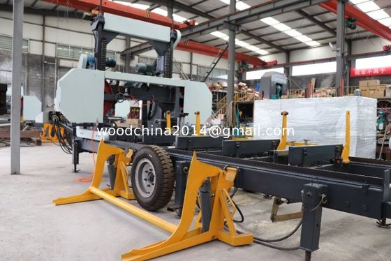 15KW 30KW Wood Portable Sawmill Mobile Wood Milling Machine With Cant Hook
