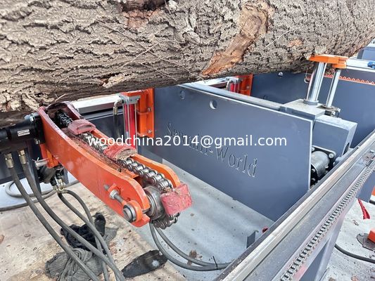 أوتوماتيكية بالكامل أفقية هيدروليكية الشريط رأس آلة ل 1000mm الخشب