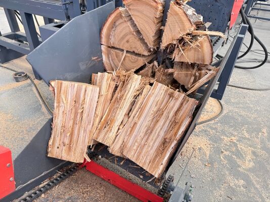 50 طن الهيدروليكية الدفع المحمول معالج الحطب الآلي بالكامل ل 600mm قطر الحطب تقسيم