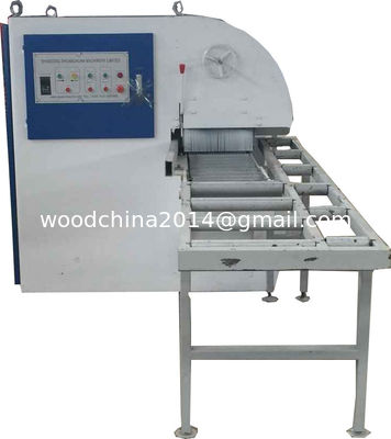 Two Shaft Multiple Blade Rip circular Saw with water cooling blade for wood panel cutting