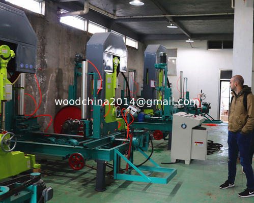 Wood cutting vertical woodworking band saw machine band sawmills with carriage